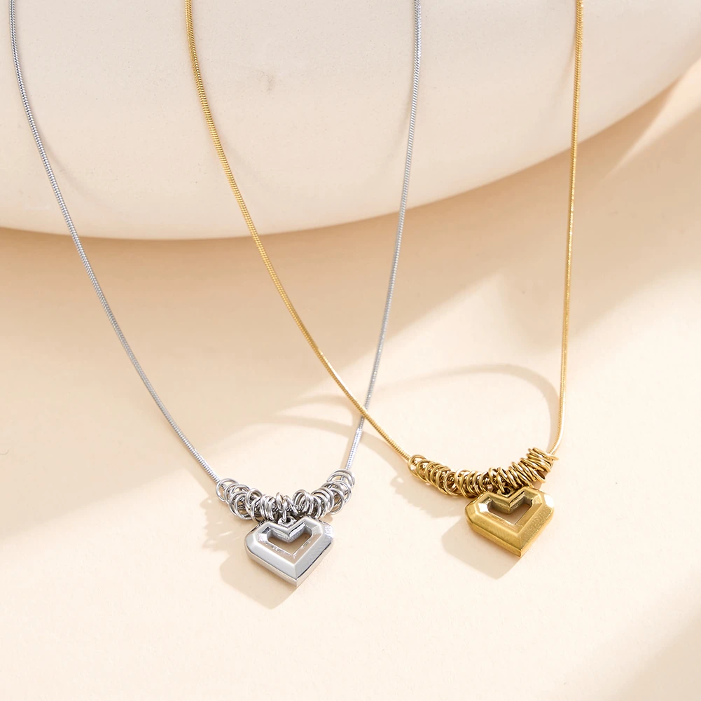 Colier Statement Open Heart Argintiu [3]