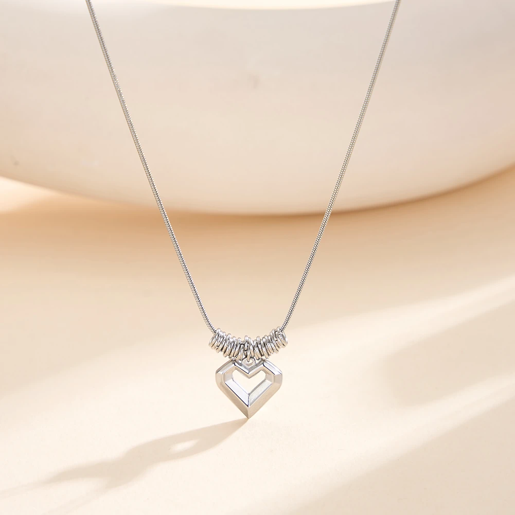 Colier Statement Open Heart Argintiu [2]