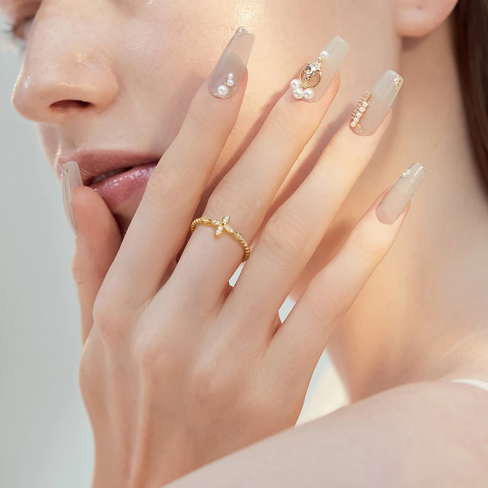 Inel din Argint Bloom Elegance Golden [2]