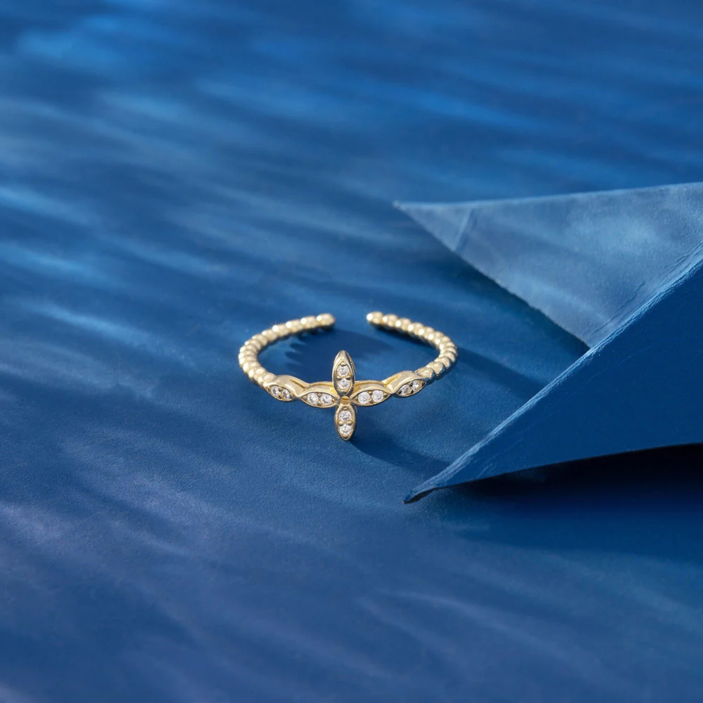 Inel din Argint Bloom Elegance Golden [3]