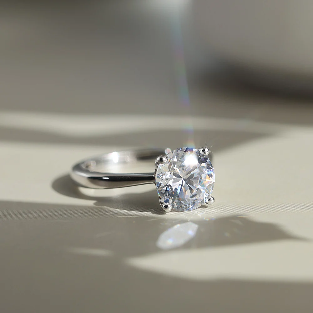 Inel din argint cu zirconiu Round Solitaire Argintiu [2]