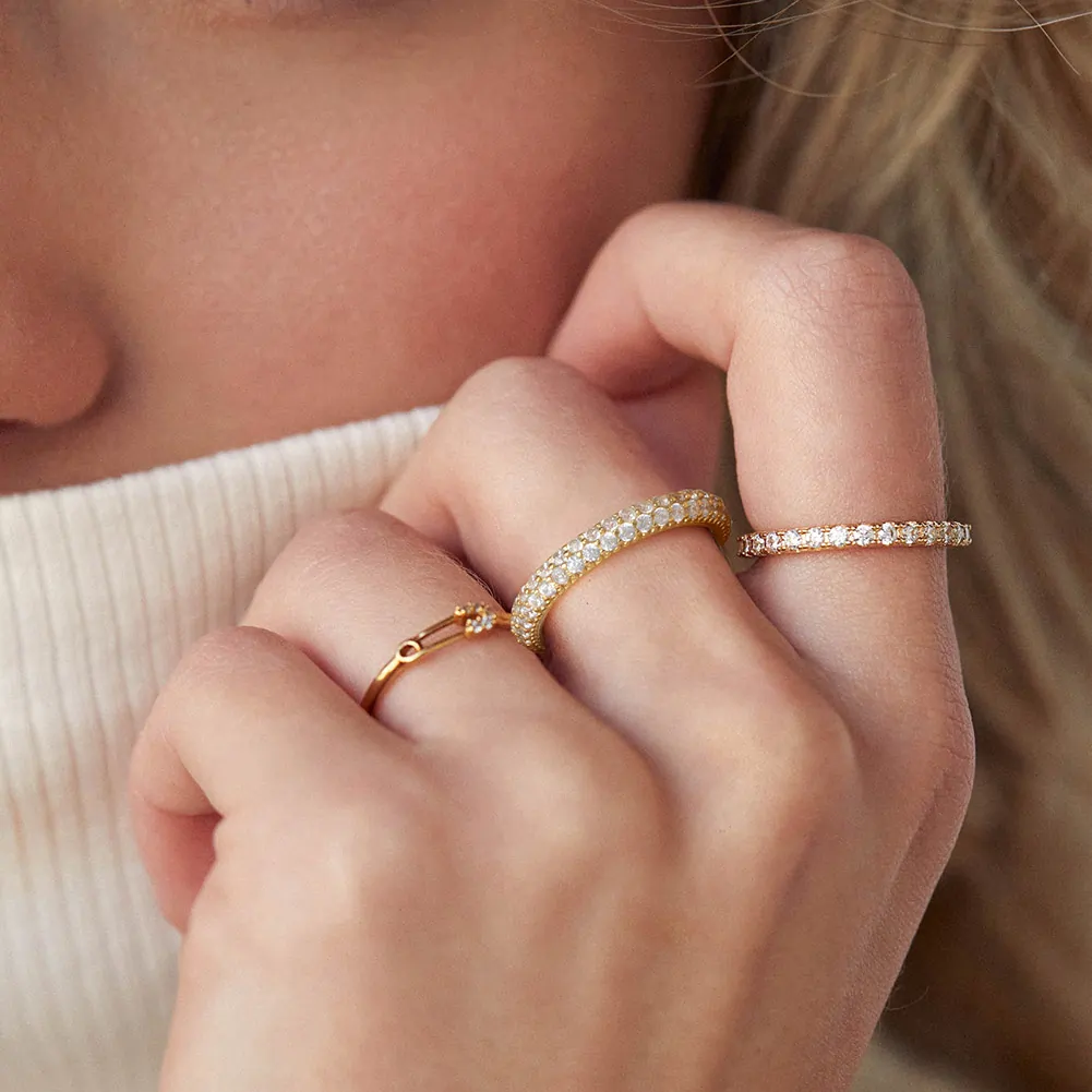 Inel din Argint Eternity Band Gold [3]