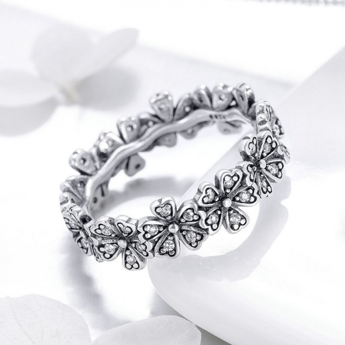Inel din argint Flower Band [5]