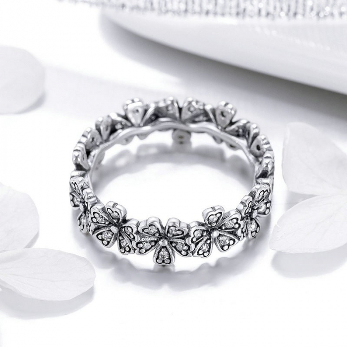 Inel din argint Flower Band [4]