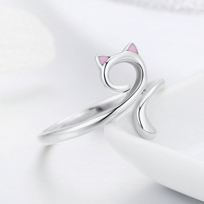 Inel din argint Pink Cat [3]