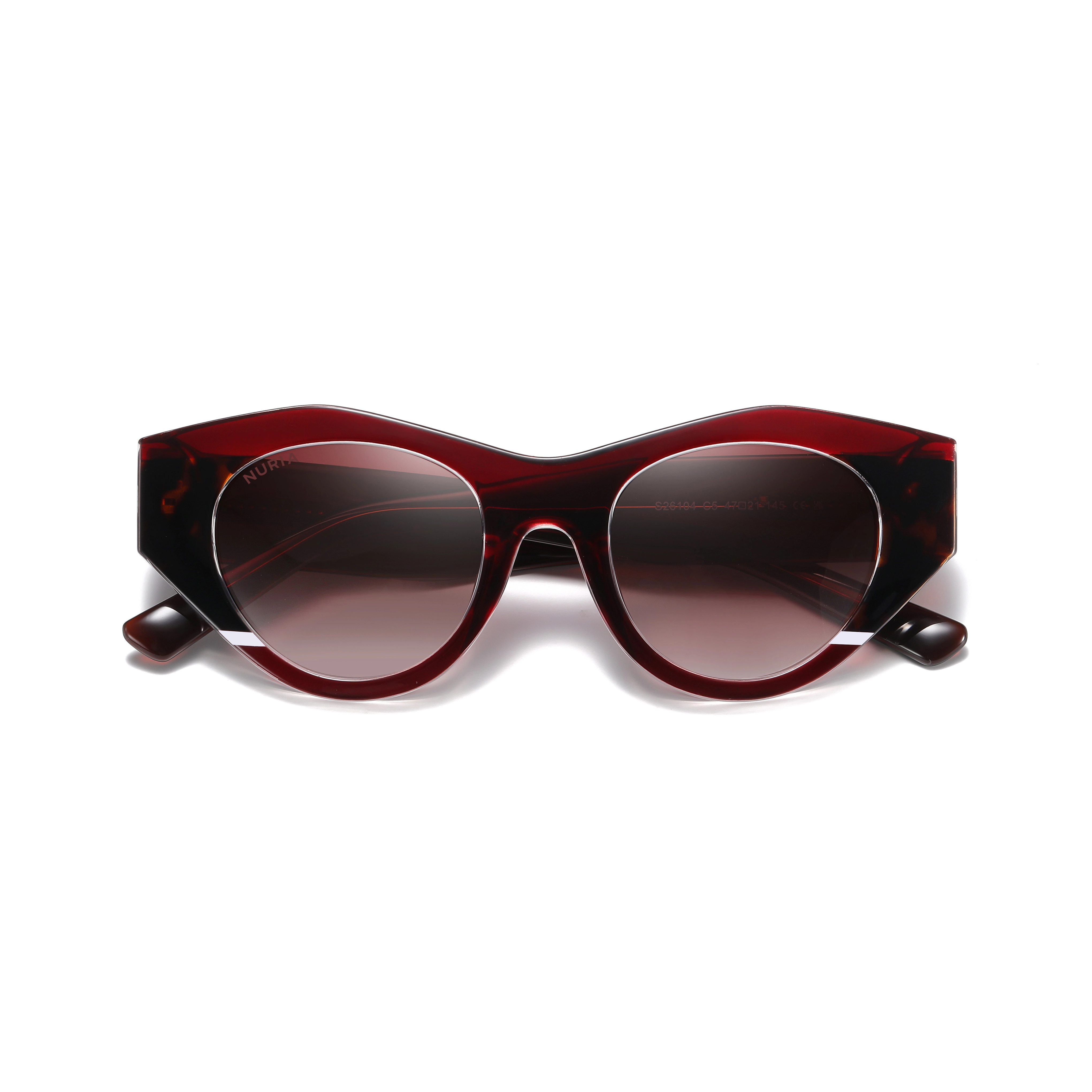 Ochelari de Soare NURIA cu Ramă Angulară Riviera Ruby Tortoise [4]