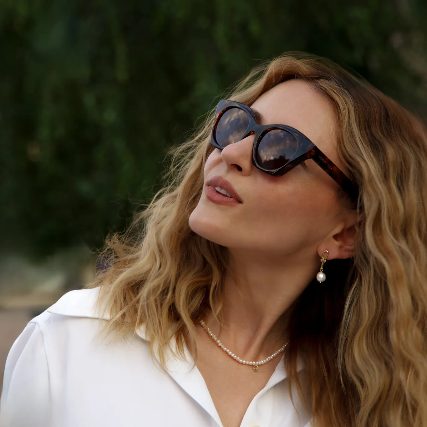 Ochelari de Soare NURIA cu Ramă Cat-Eye Eclipse Elegance Olive Tortoise [8]