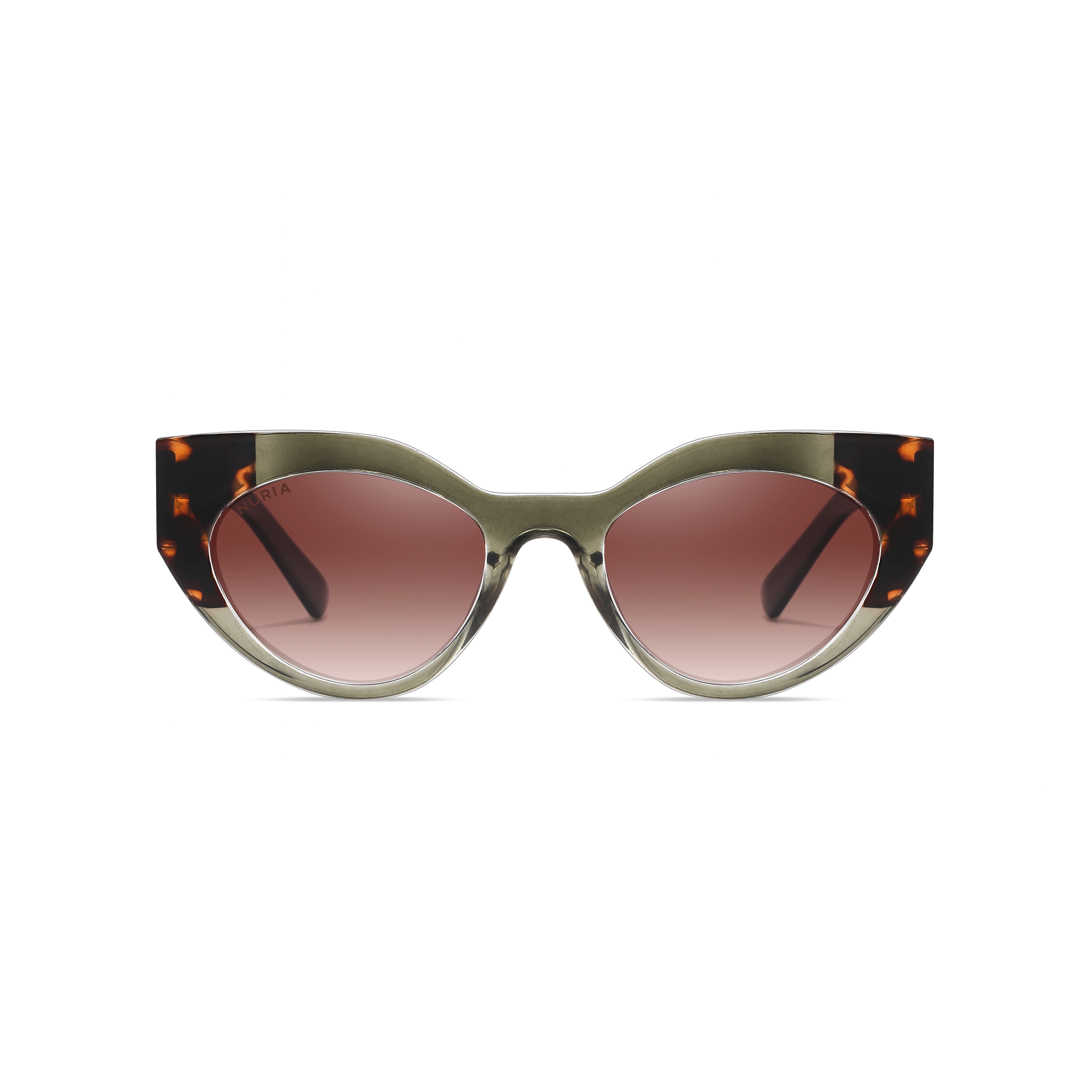 Ochelari de Soare NURIA cu Ramă Cat-Eye Santiago Sunset Olive Tortoise [2]