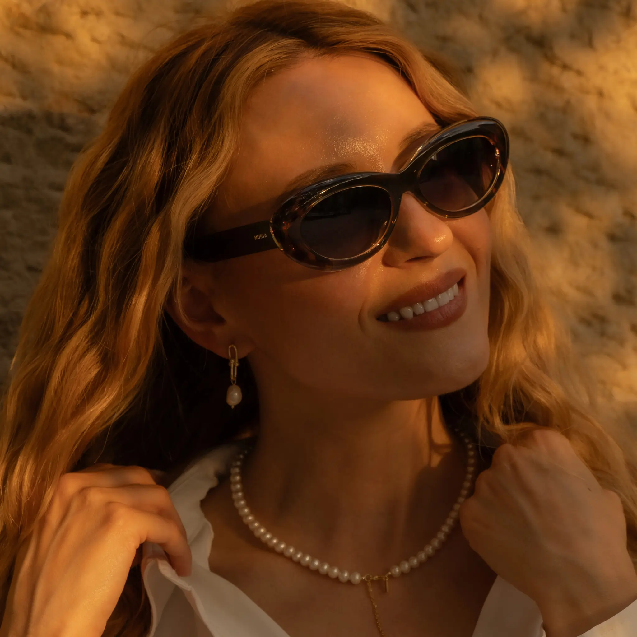 Ochelari de Soare NURIA cu Ramă Cat-Eye Sunset Serenade Olive Tortoise [4]