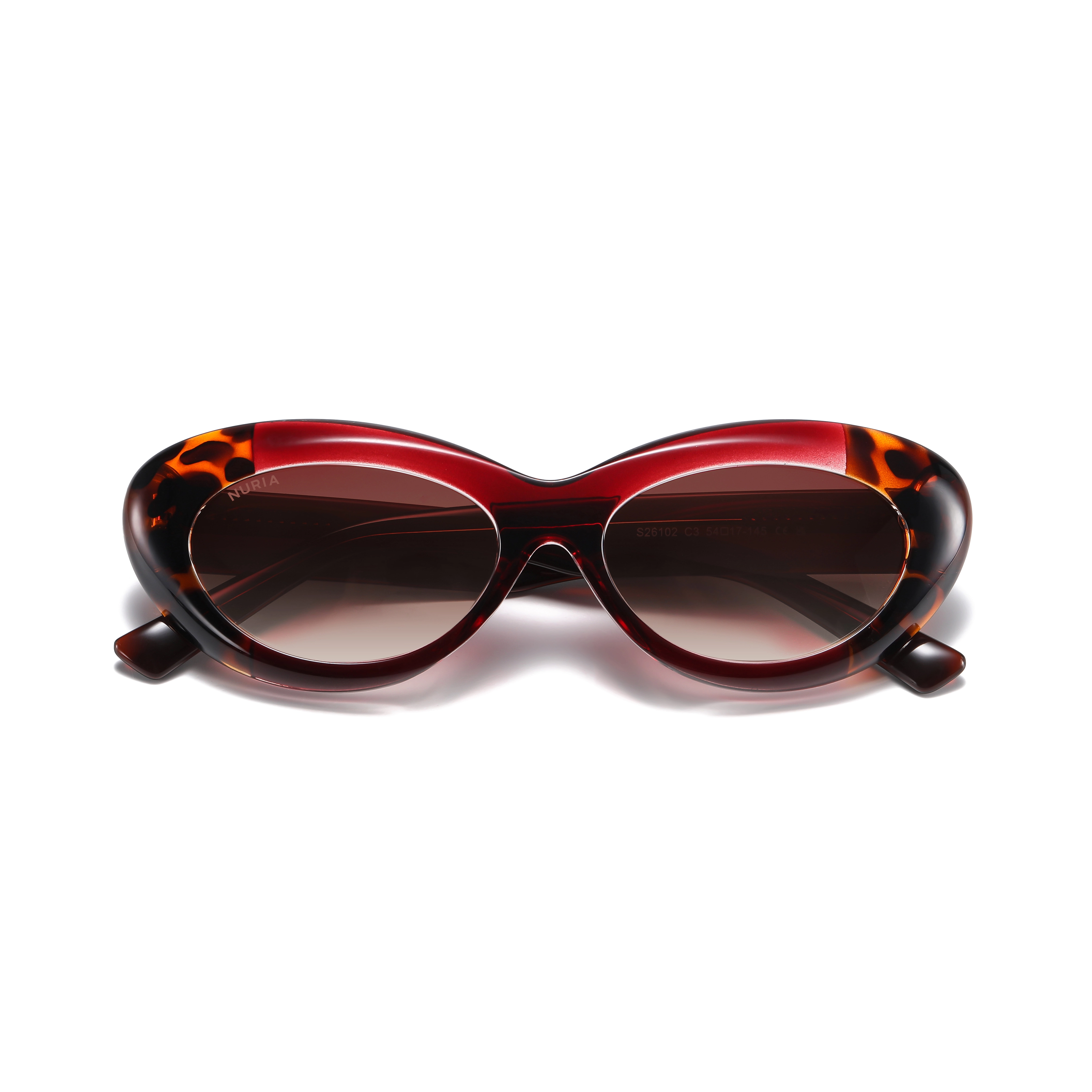 Ochelari de Soare NURIA cu Ramă Cat-Eye Sunset Serenade Ruby Tortoise [5]
