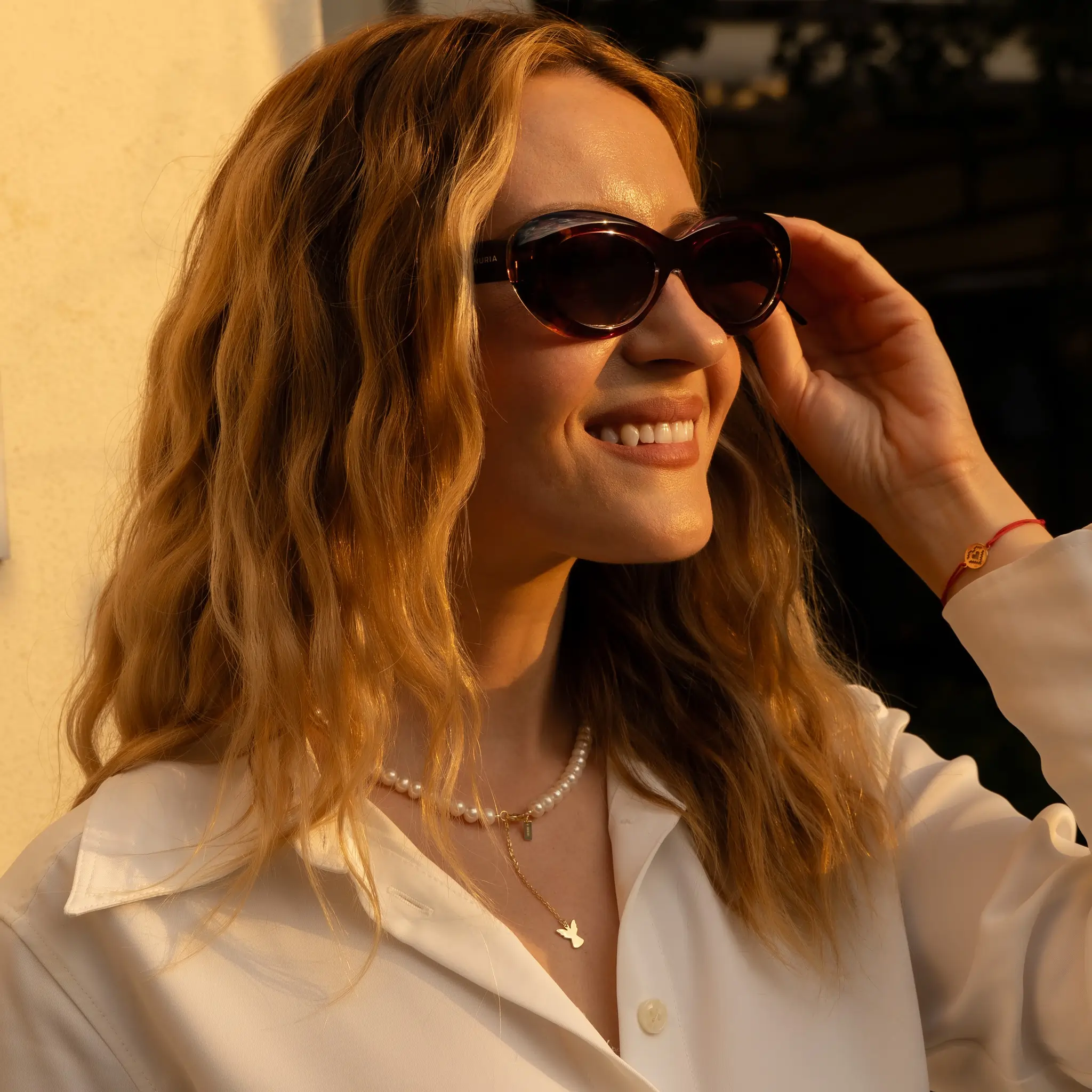 Ochelari de Soare NURIA cu Ramă Cat-Eye Sunset Serenade Ruby Tortoise [6]