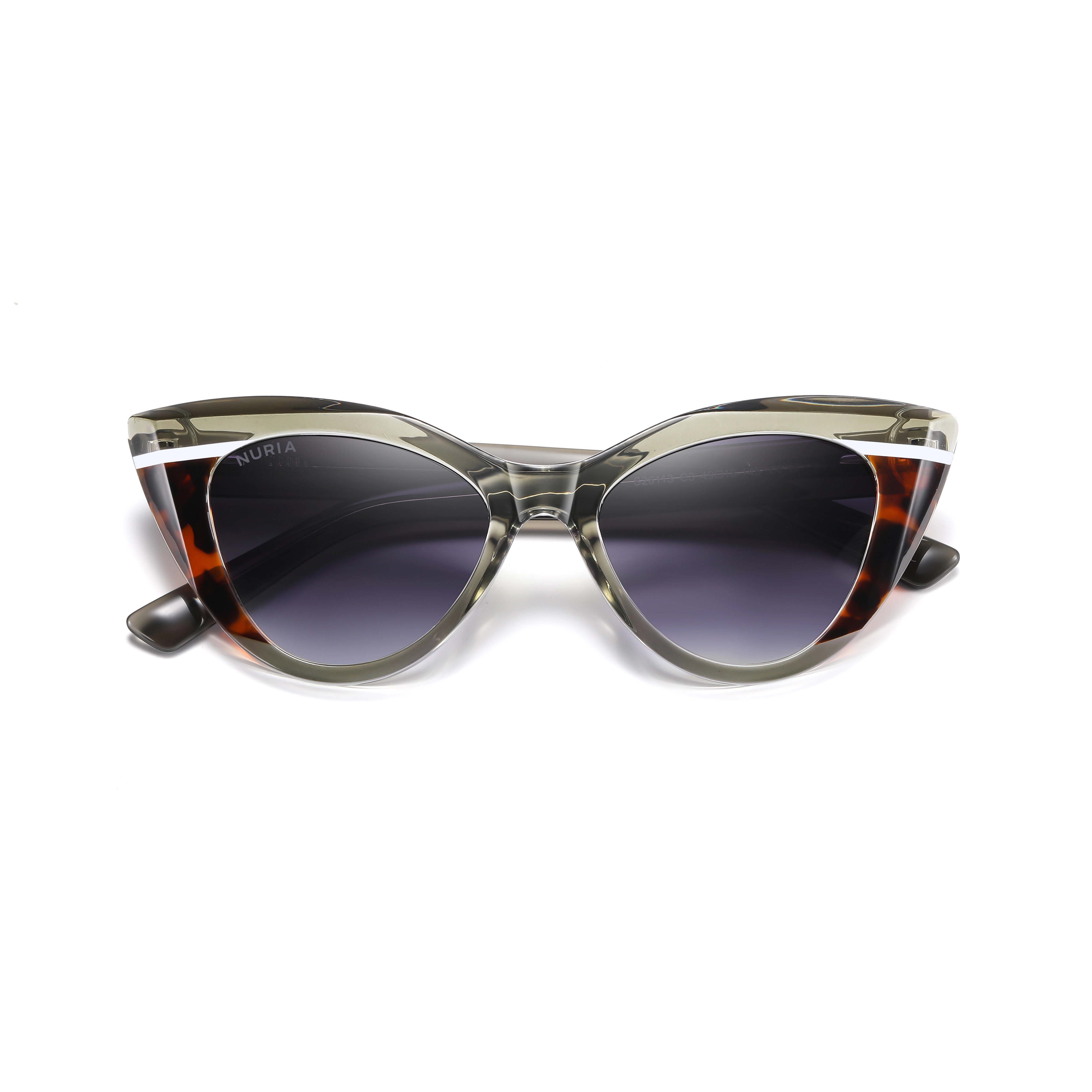 Ochelari de Soare NURIA cu Ramă Cat-Eye Twilight Allure Olive Tortoise [4]