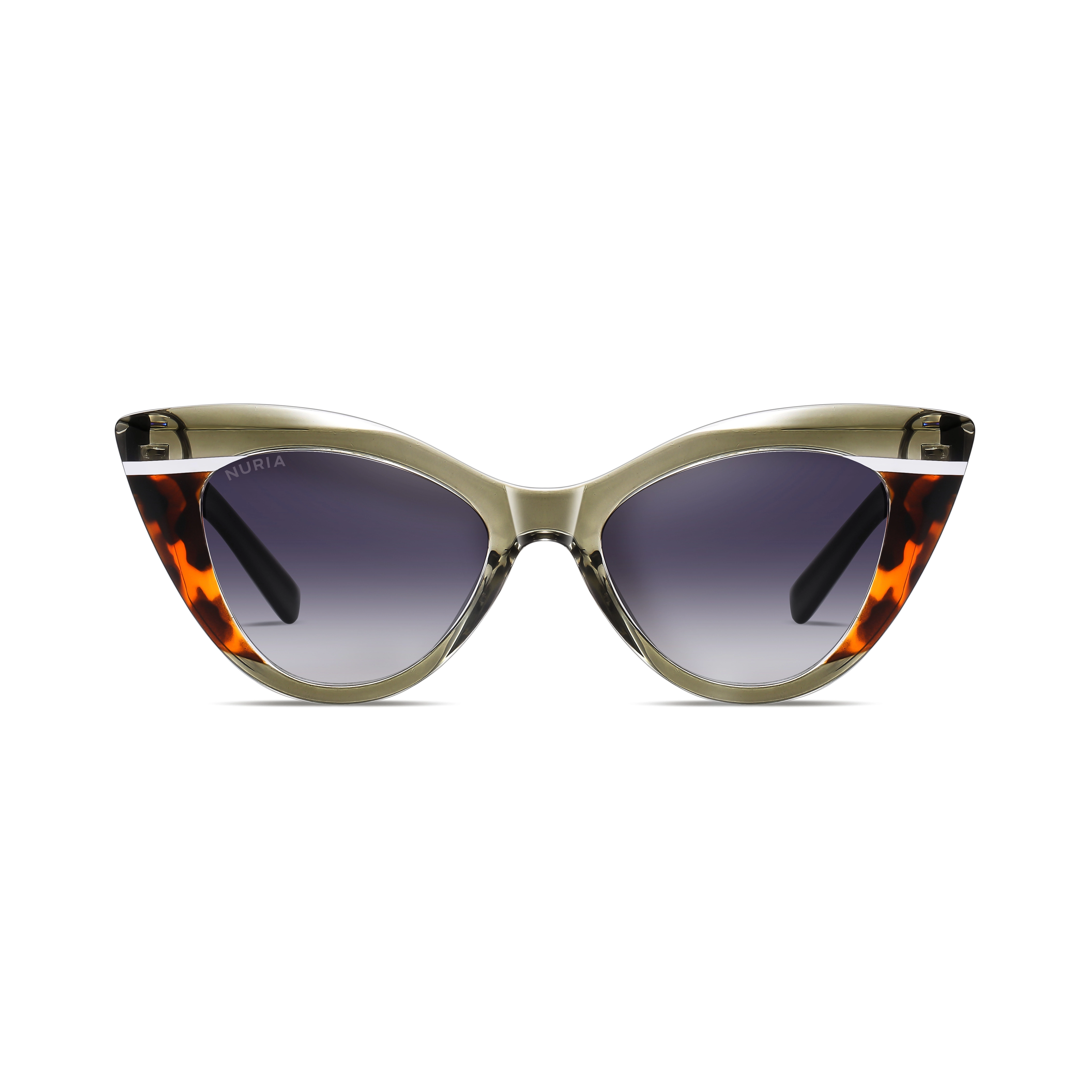 Ochelari de Soare NURIA cu Ramă Cat-Eye Twilight Allure Olive Tortoise [2]