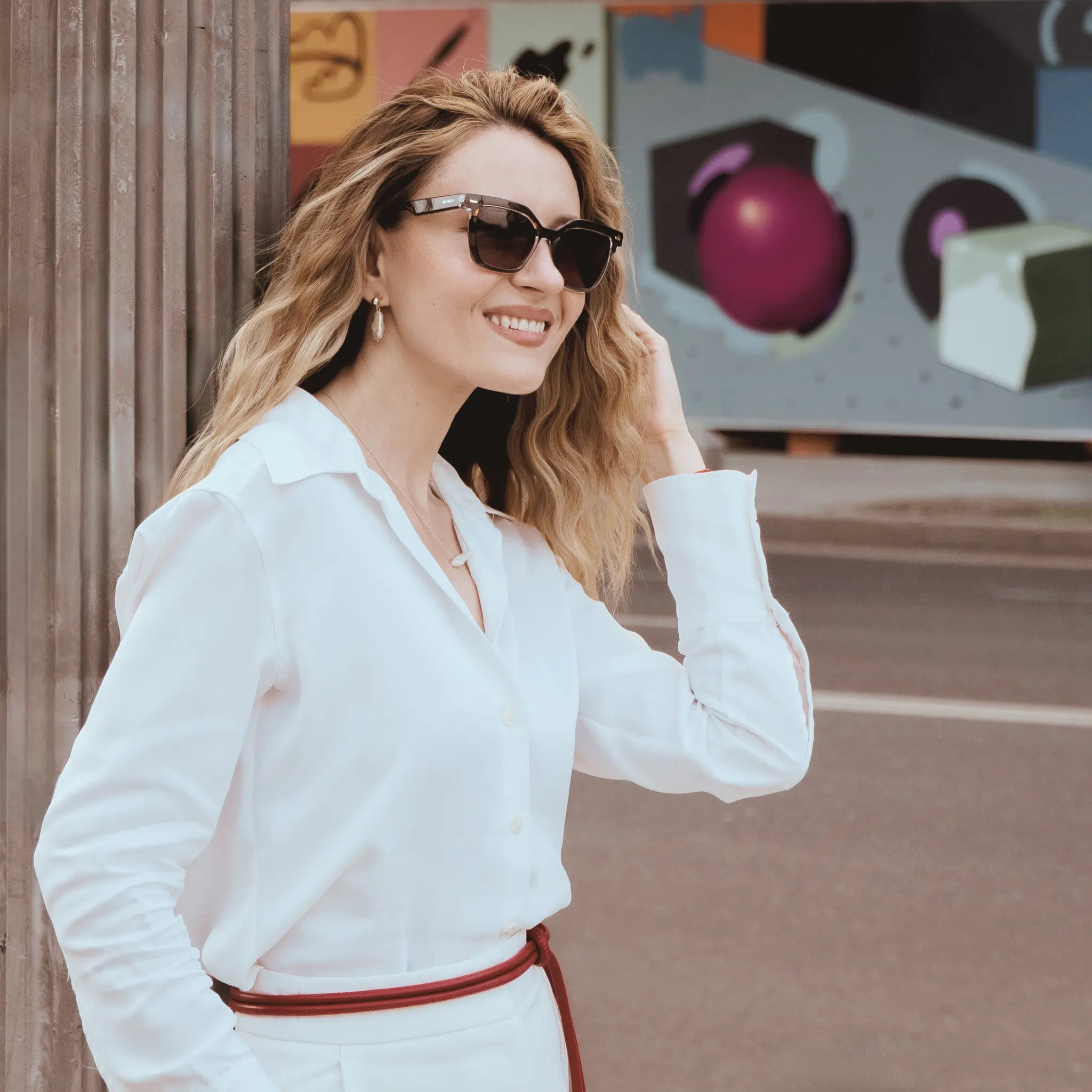 Ochelari de Soare NURIA cu Ramă Dreptunghiulară Spectra Prism Brown Tortoise [5]