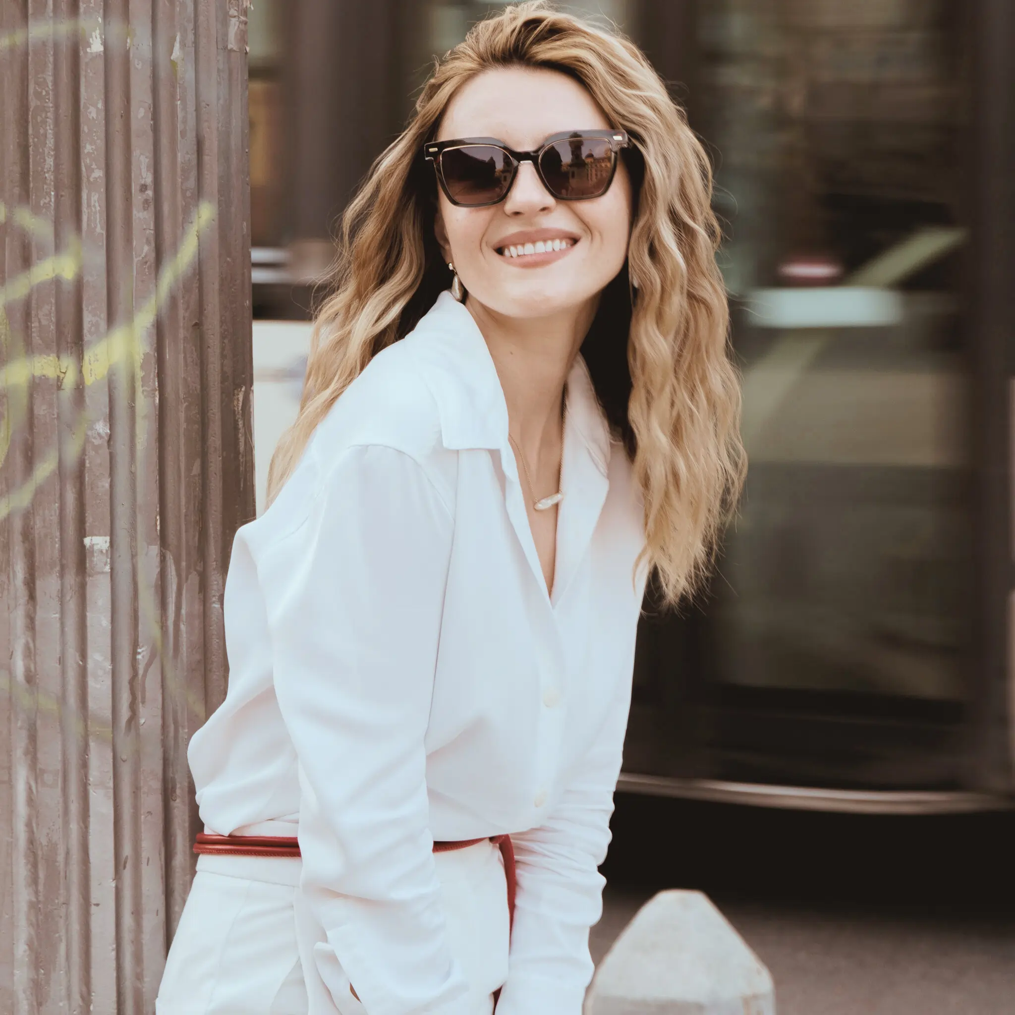 Ochelari de Soare NURIA cu Ramă Dreptunghiulară Spectra Prism Brown Tortoise [4]