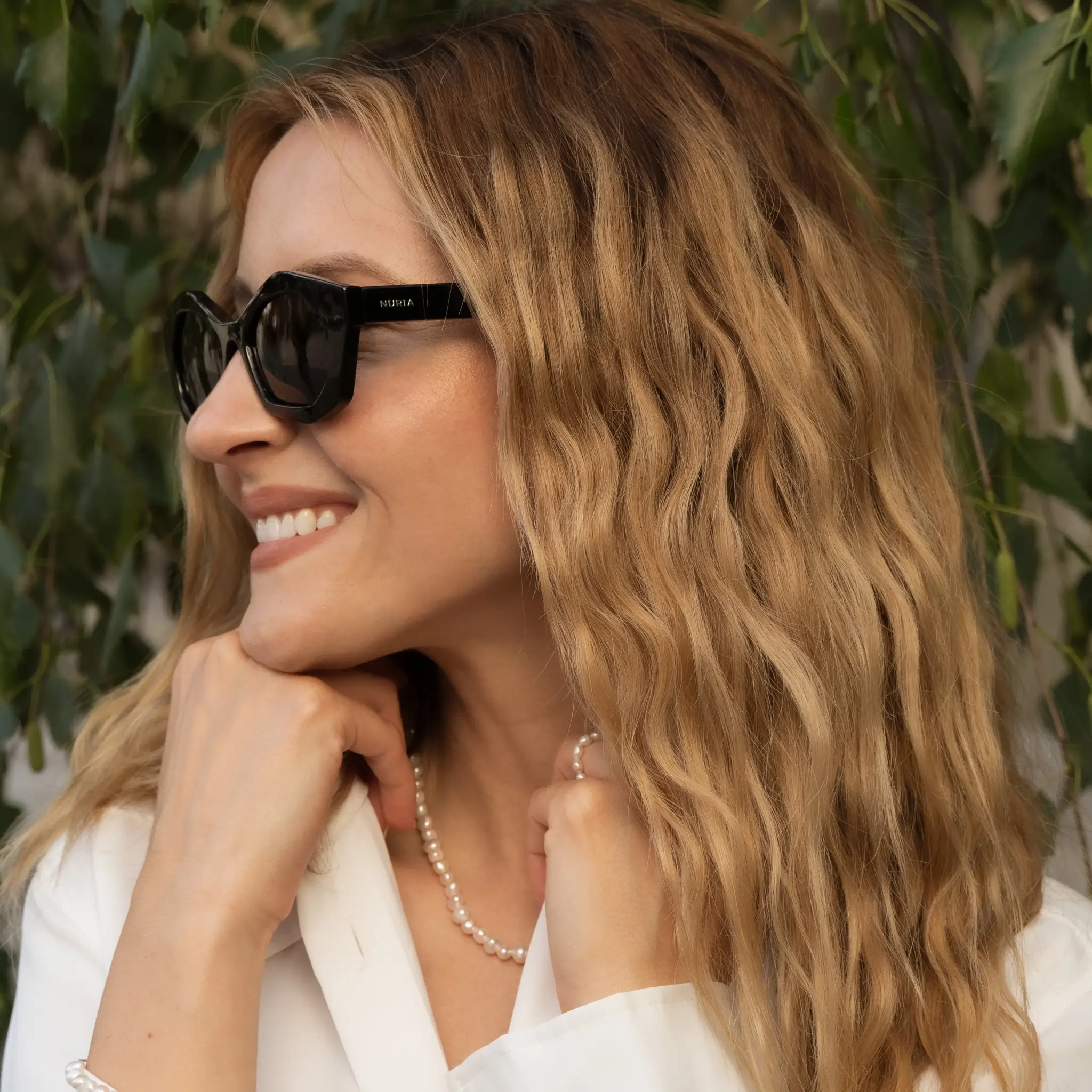 Ochelari de Soare NURIA cu Ramă Geometrică Midnight Cascade Black [5]
