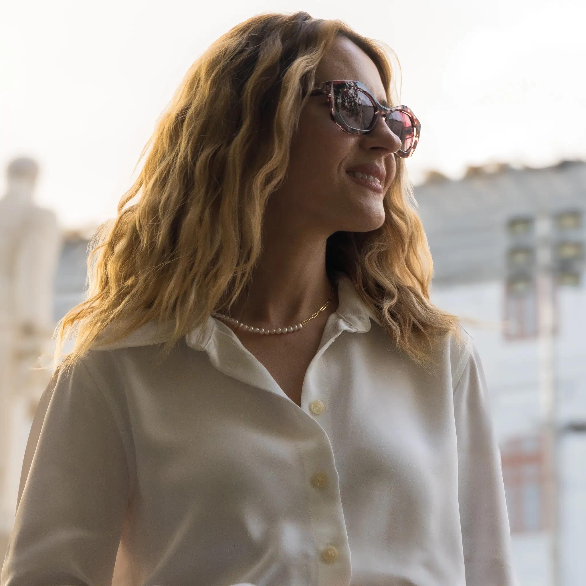 Ochelari de Soare NURIA cu Ramă Geometrică Midnight Cascade Maroon Tortoise [4]
