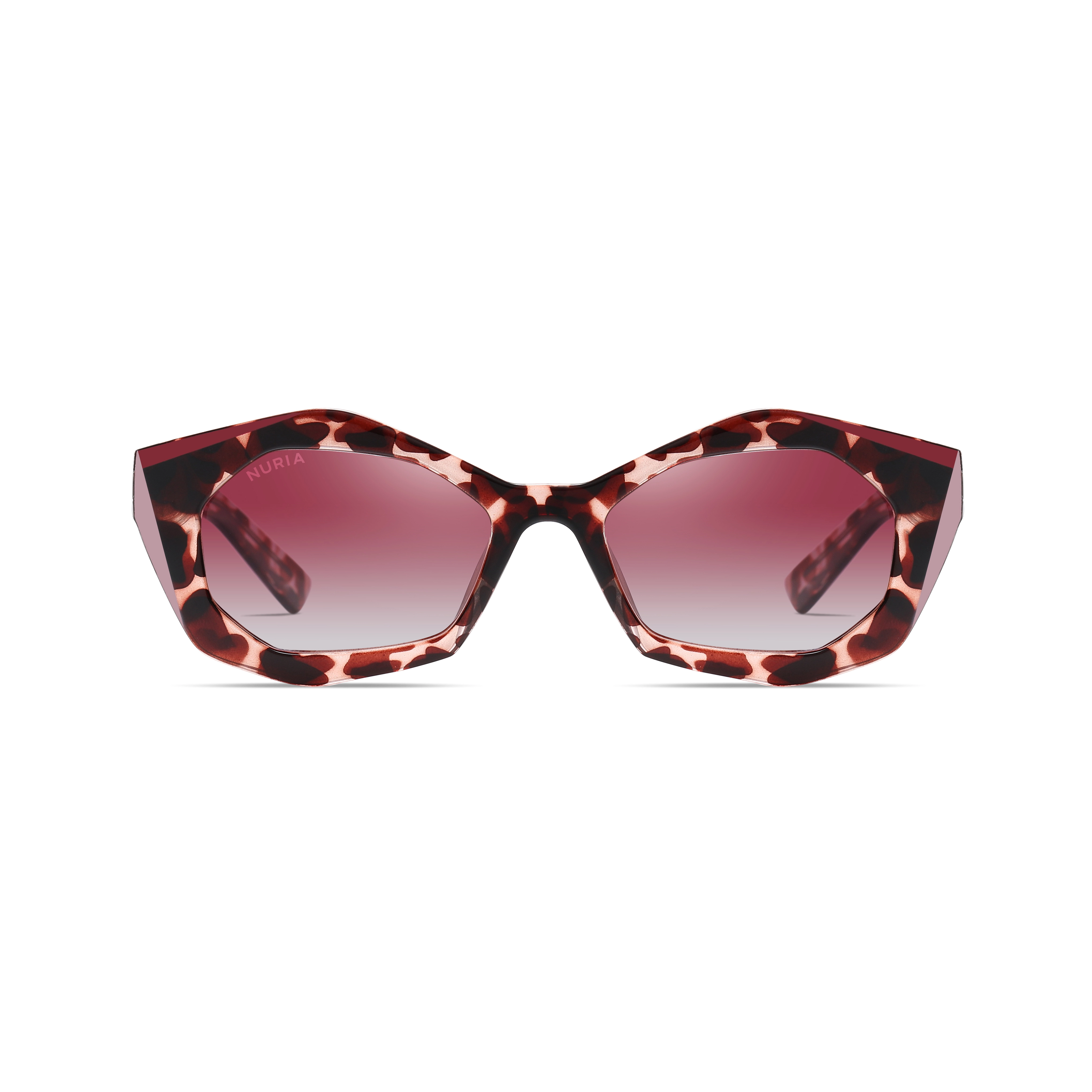 Ochelari de Soare NURIA cu Ramă Geometrică Midnight Cascade Maroon Tortoise [2]
