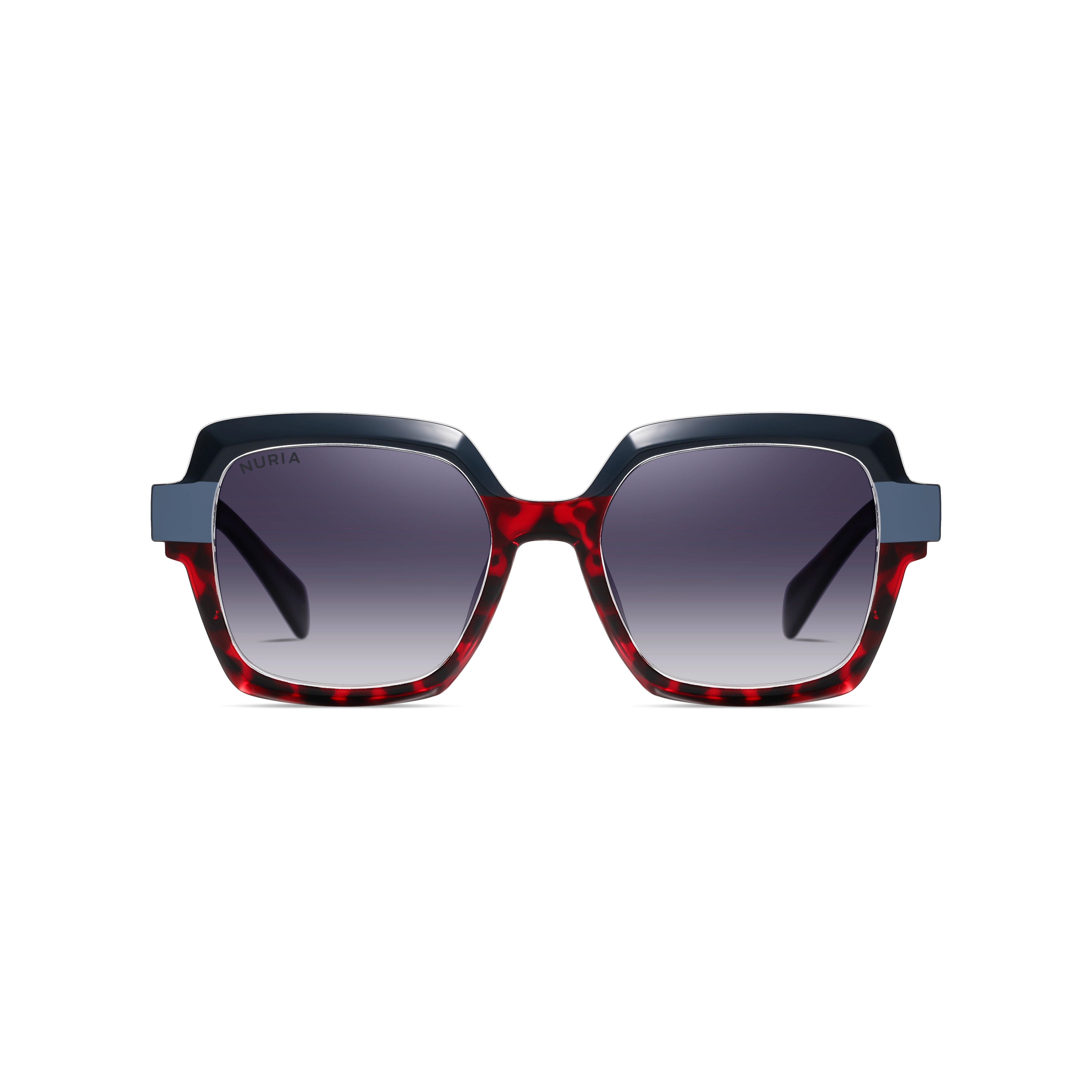 Ochelari de Soare NURIA cu Ramă Pătrată Midnight Aura Ruby Blue Tortoise [2]