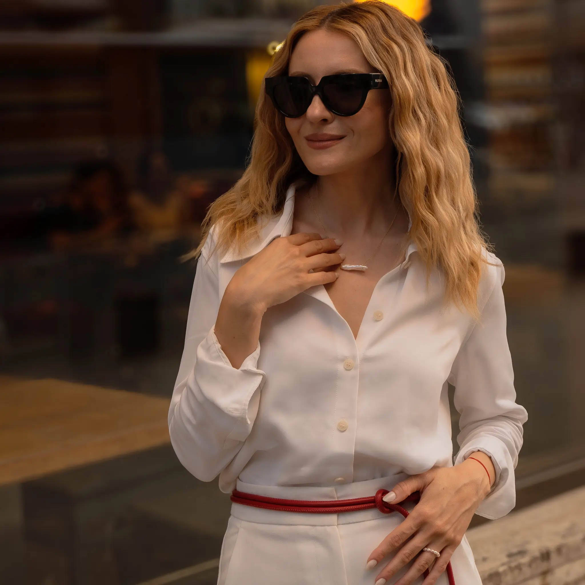 Ochelari de Soare NURIA cu Ramă Pătrată Urban Edge Black [6]