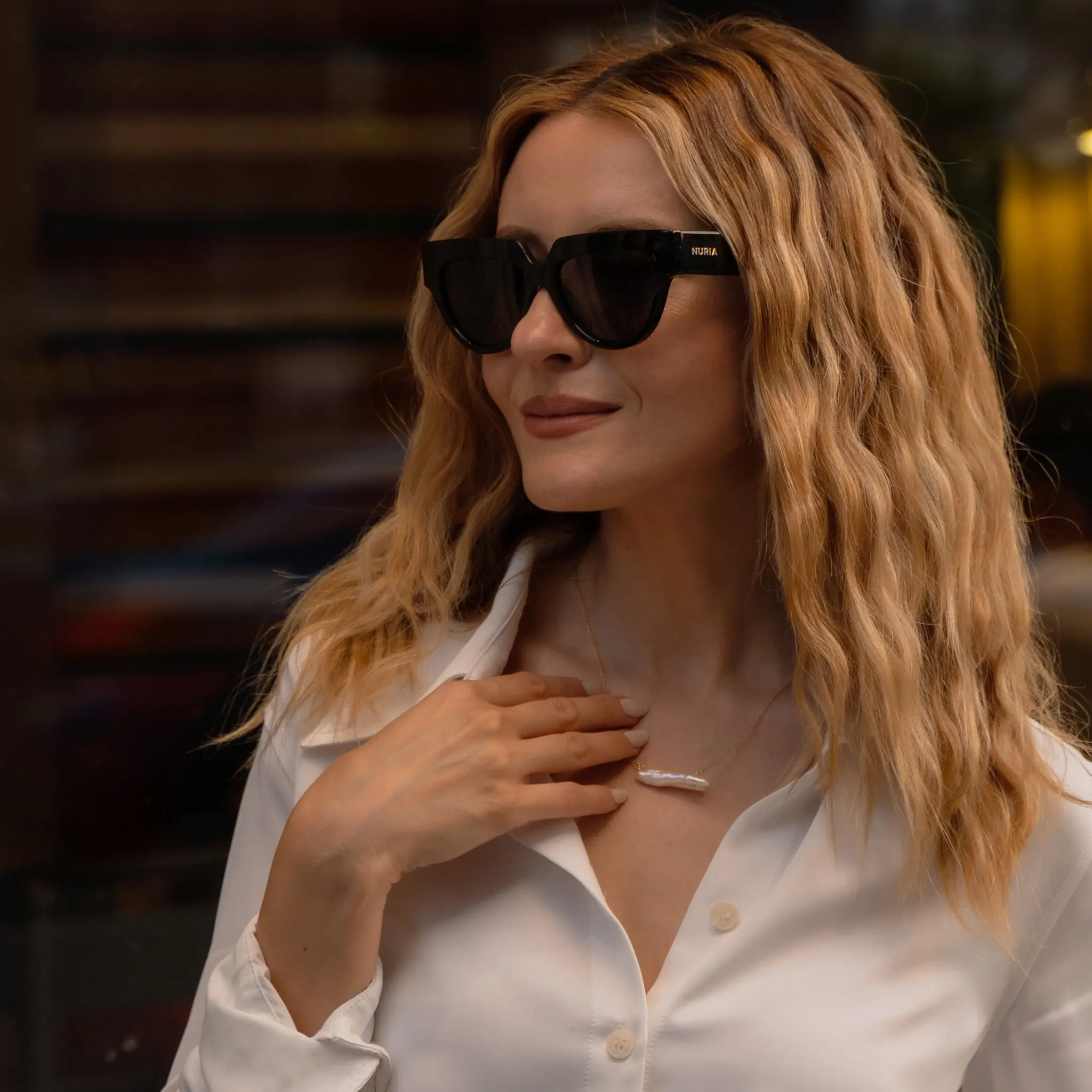 Ochelari de Soare NURIA cu Ramă Pătrată Urban Edge Black [5]