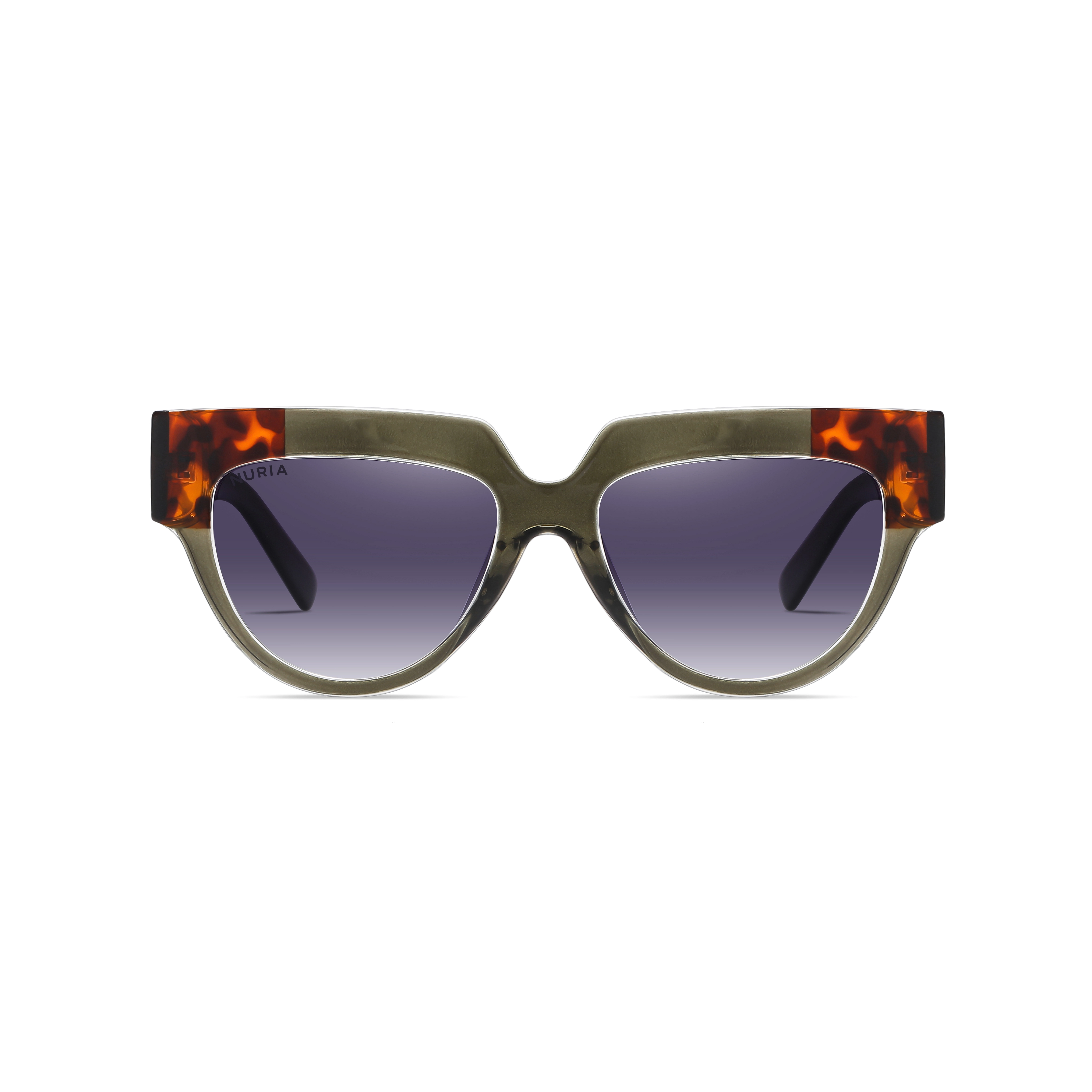 Ochelari de Soare NURIA cu Ramă Pătrată Urban Edge Olive Tortoise [2]