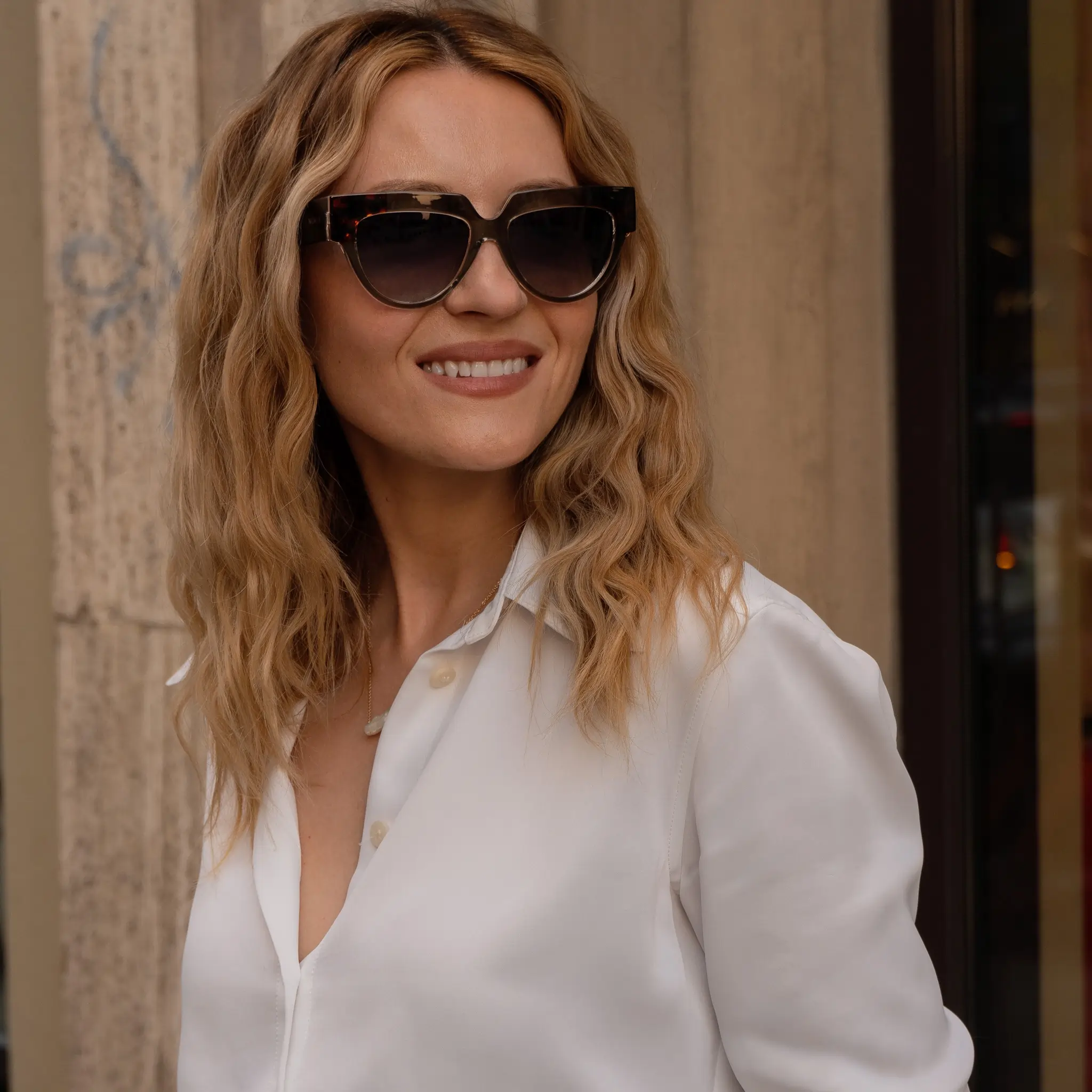 Ochelari de Soare NURIA cu Ramă Pătrată Urban Edge Olive Tortoise [6]