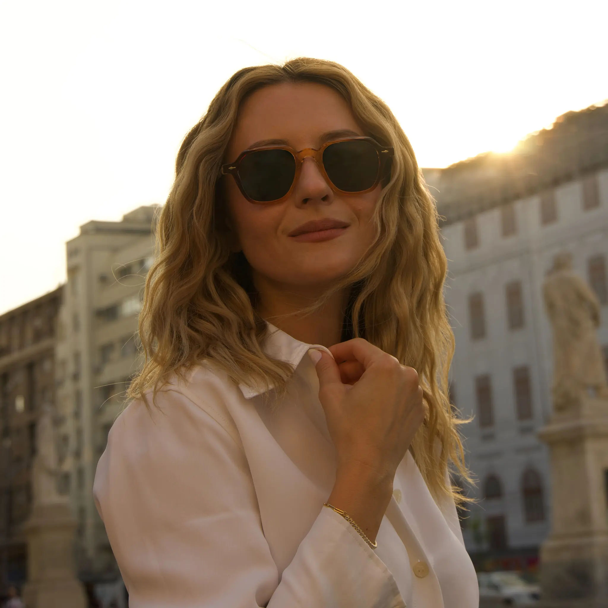 Ochelari de Soare NURIA cu Ramă Rotundă Eclipse Radiance Amber [9]