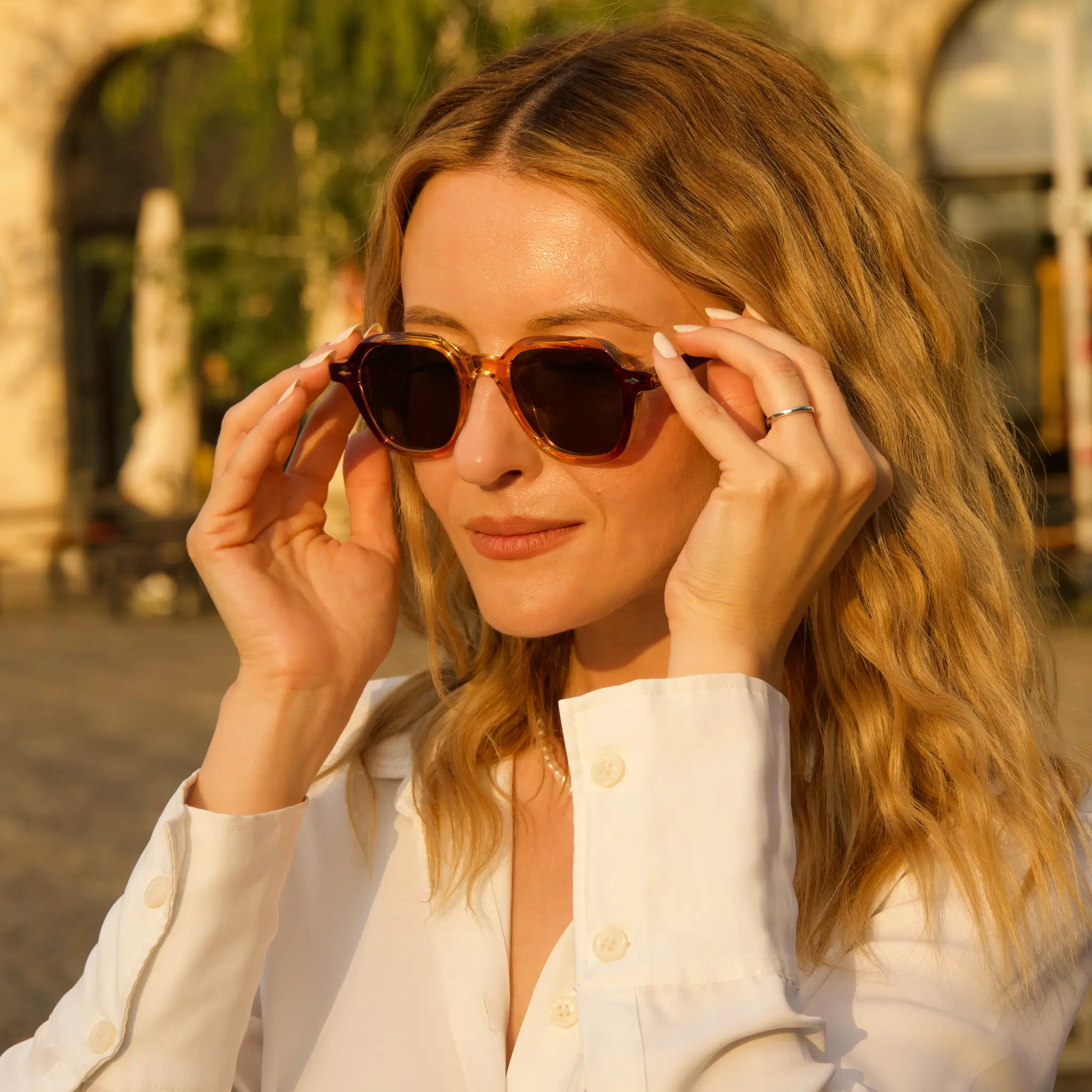 Ochelari de Soare NURIA cu Ramă Rotundă Eclipse Radiance Amber [7]