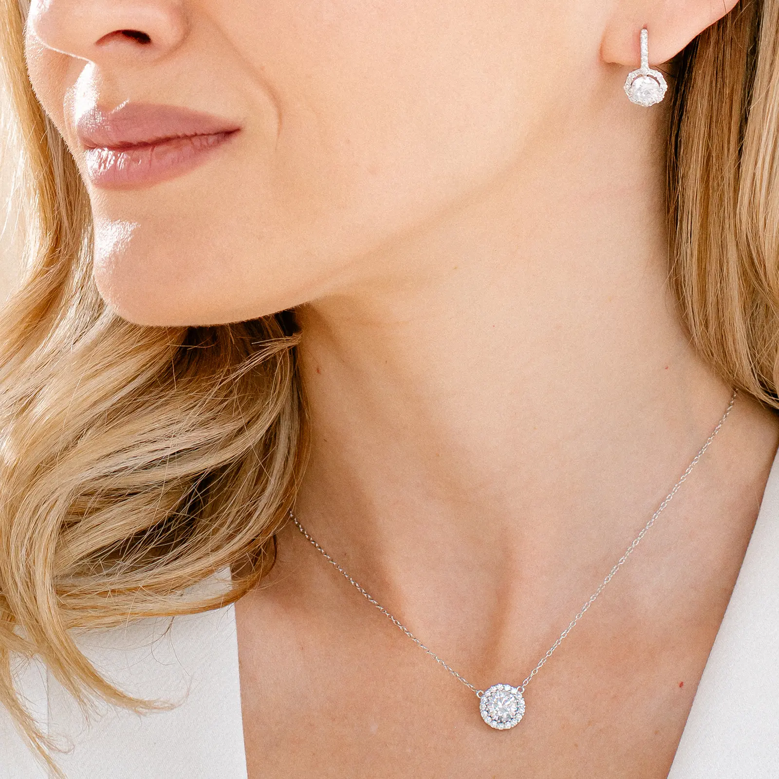 Set bijuterii din argint, colier și cercei Northen Star [2]