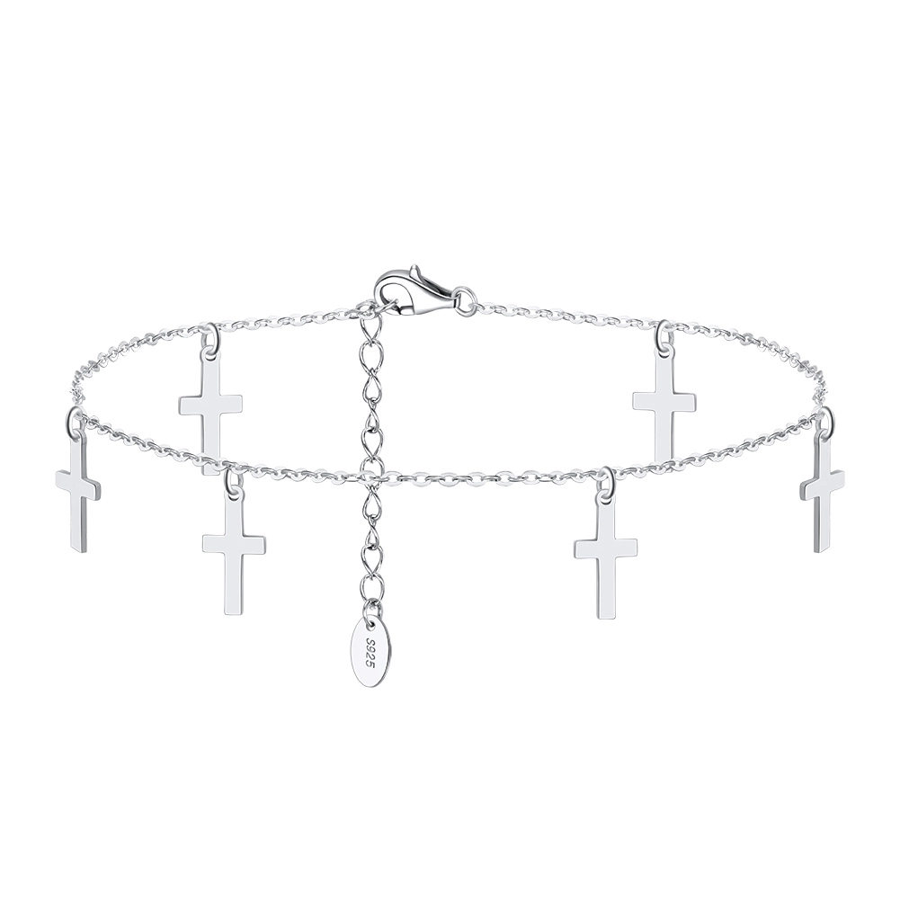 Set Brățară de Mână și Brățară de Picior din Argint Sterling Silver Cross [2]