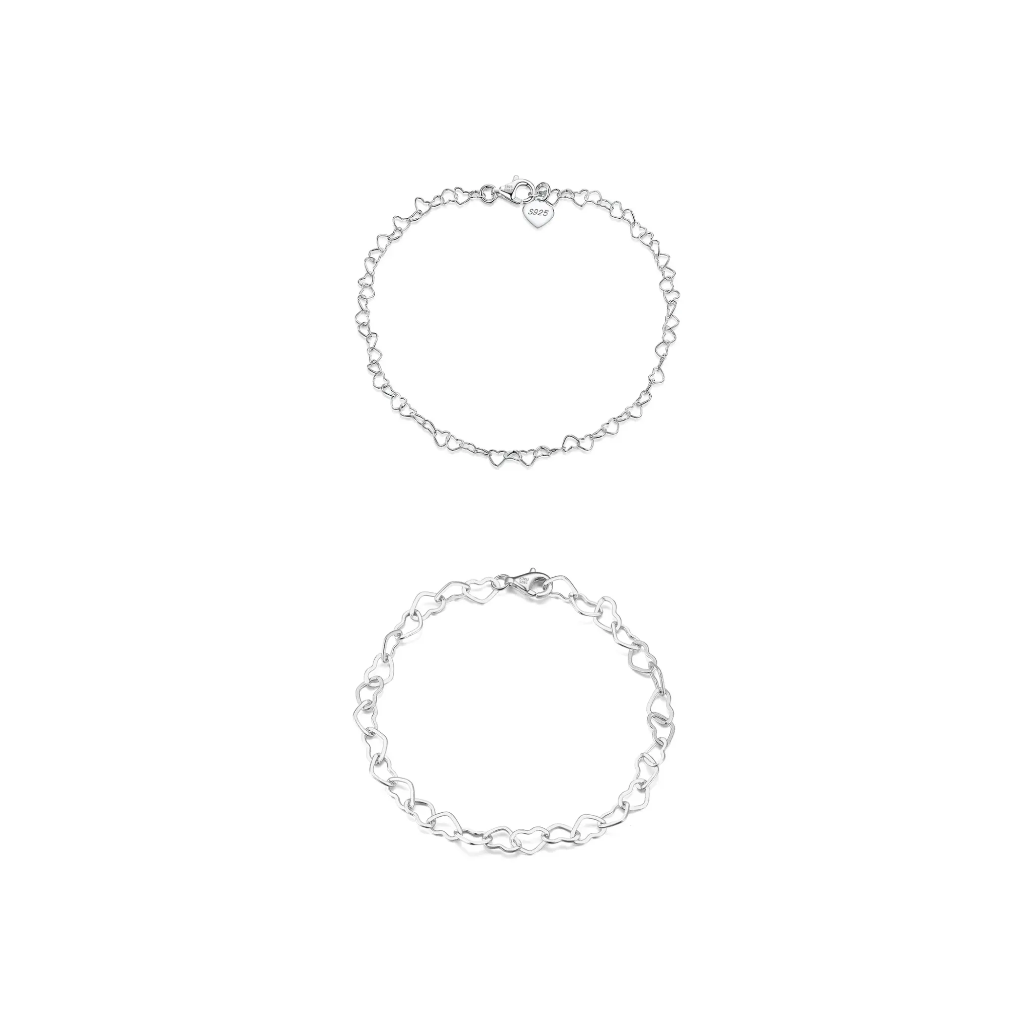 Set Brățară de Mână și Brățară de Picior Silver Heart [1]