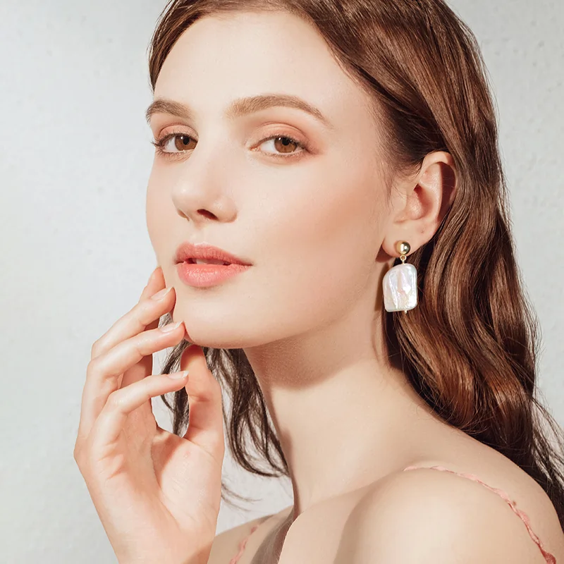 Set Cercei și Brățară din argint cu perle naturale de cultură Raw Baroque Silver [3]