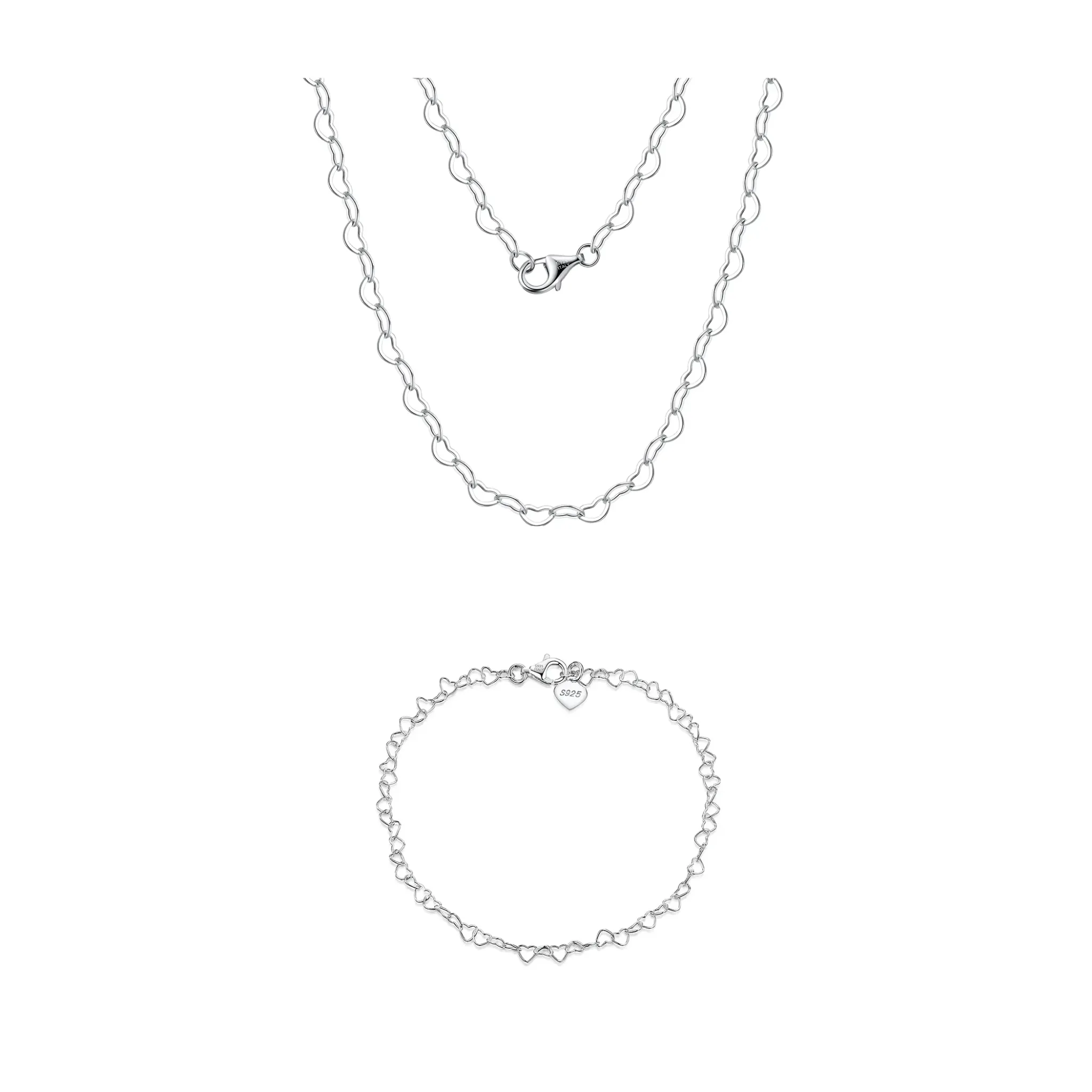 Set Colier și Brățară de Picior Silver Heart [1]