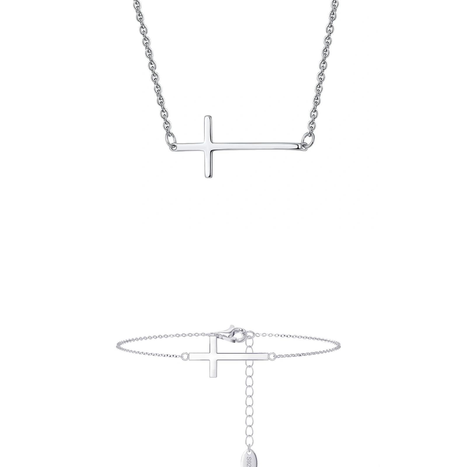 Set Colier și Brățară din Argint Sterling Silver Cross [1]
