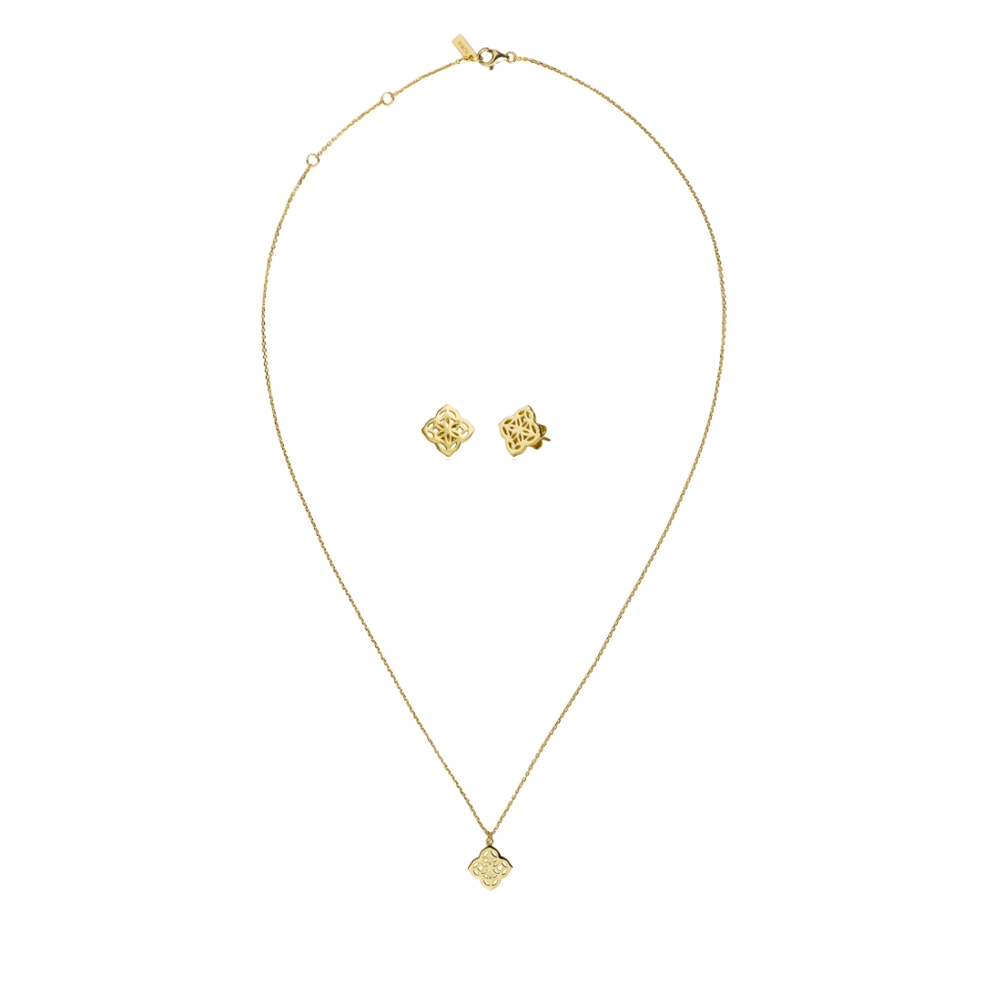 Set Colier și Cercei din argint Inimă Auriu Inner Code [1]