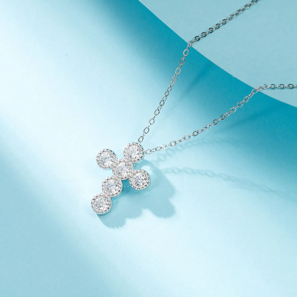 Set Colier și Cercei din Argint Silver Clustered Cross [2]