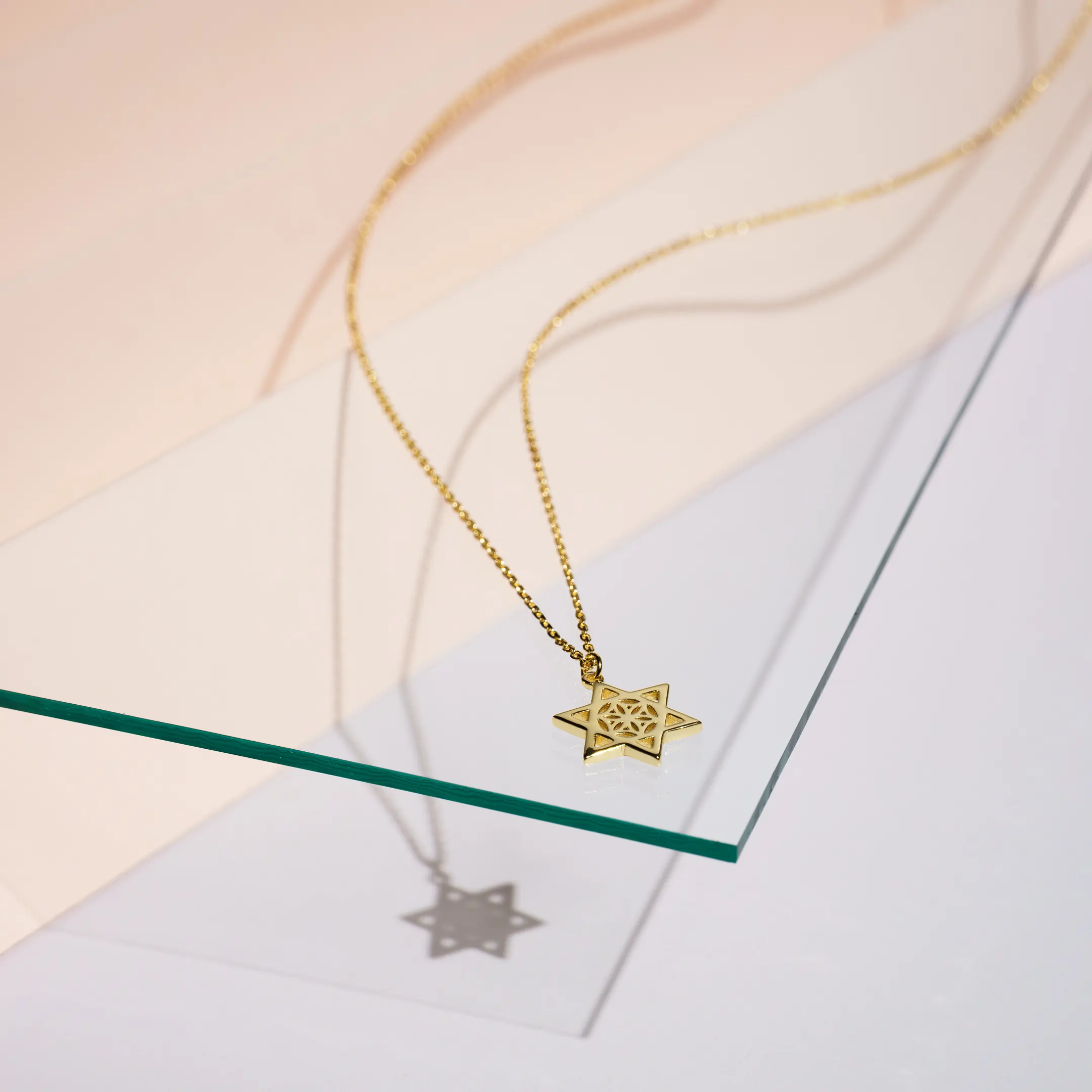 Set Colier și Cercei din argint Stea Auriu Inner Code [2]