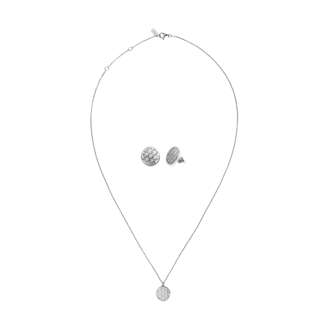 Set Colier și Cercei din argint Structură Argintiu Inner Code [1]