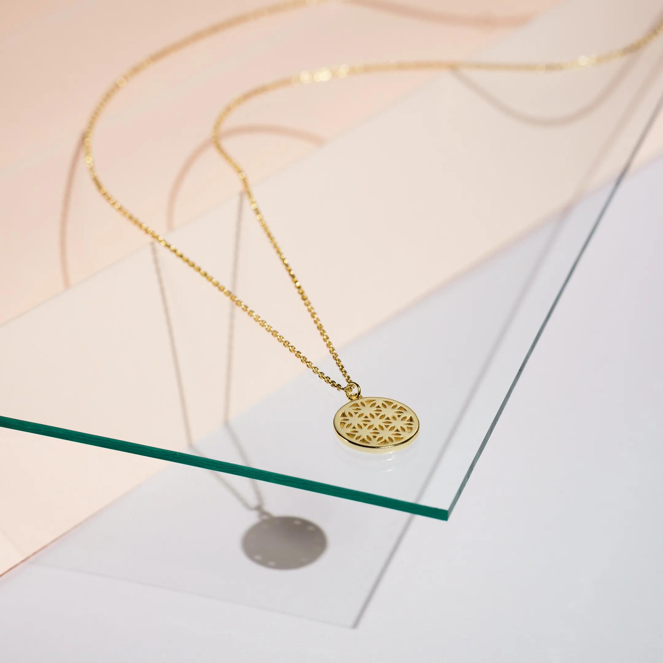 Set Colier și Cercei din argint Structură Auriu Inner Code [2]