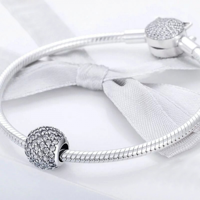 Talisman din argint Pave Globe [2]