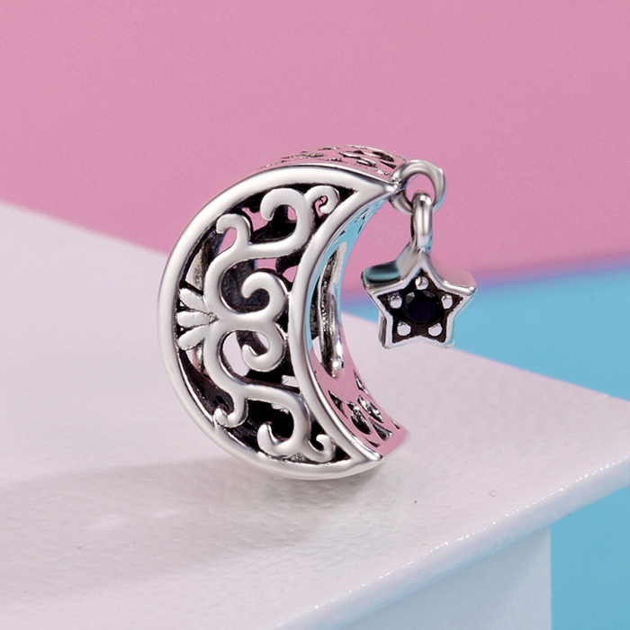 Talisman din argint Star and Moon [3]