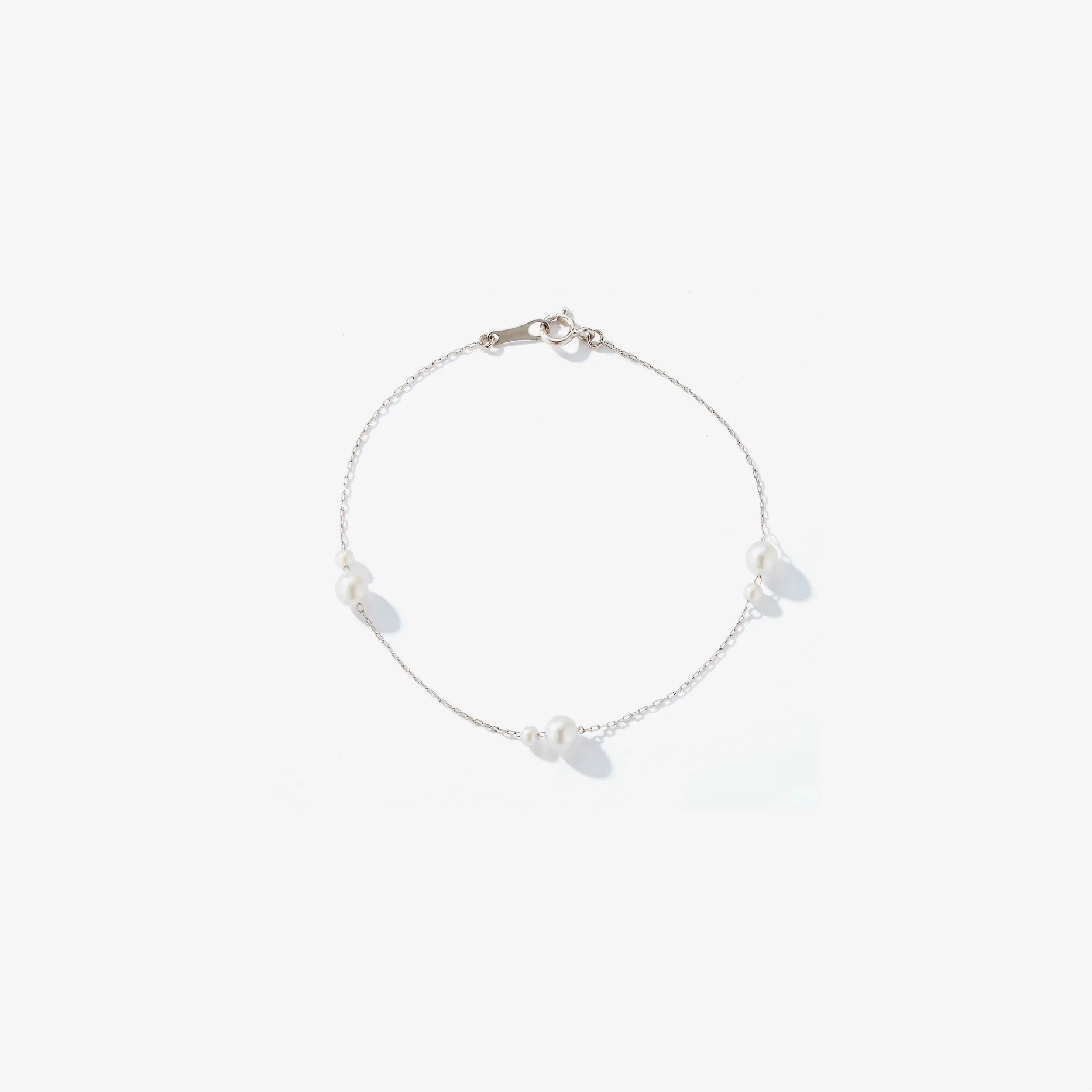 Brățară argint cu perle naturale de cultură large silver. Perola Collection