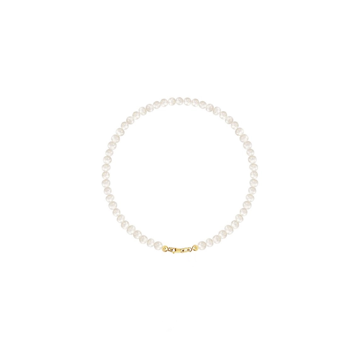 Brățări din argint - Brățară Argint cu perle naturale de cultură Small Pearl String Auriu