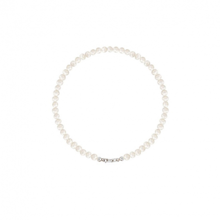 Brățări din argint - Brățară Argint cu perle naturale de cultură Small Pearl String Argintiu