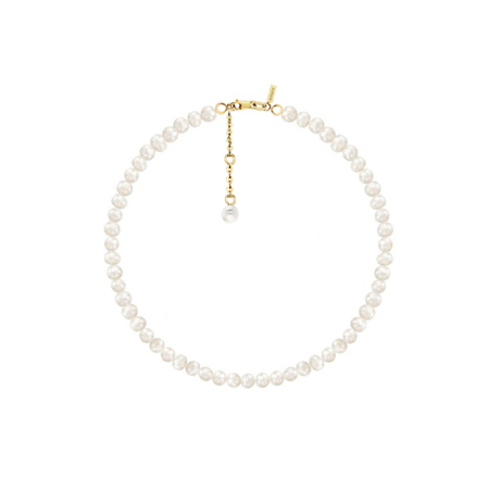Bijuterii Perle Naturale - Brățară Argint cu perle naturale de cultură Small Pearl String Auriu