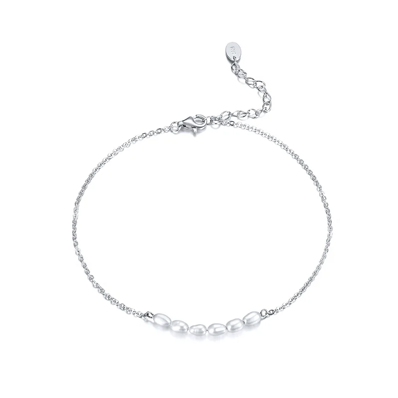 Brățară de picior din Argint cu perle naturale de cultură Silver Serenity