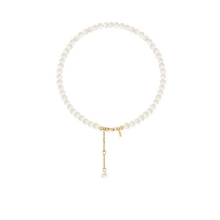 Brățări de picior - Brățară de picior din Argint cu perle naturale de cultură Small Pearl String Auriu