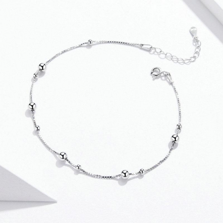 Brățări de picior - Brățară de picior din argint Double Beads