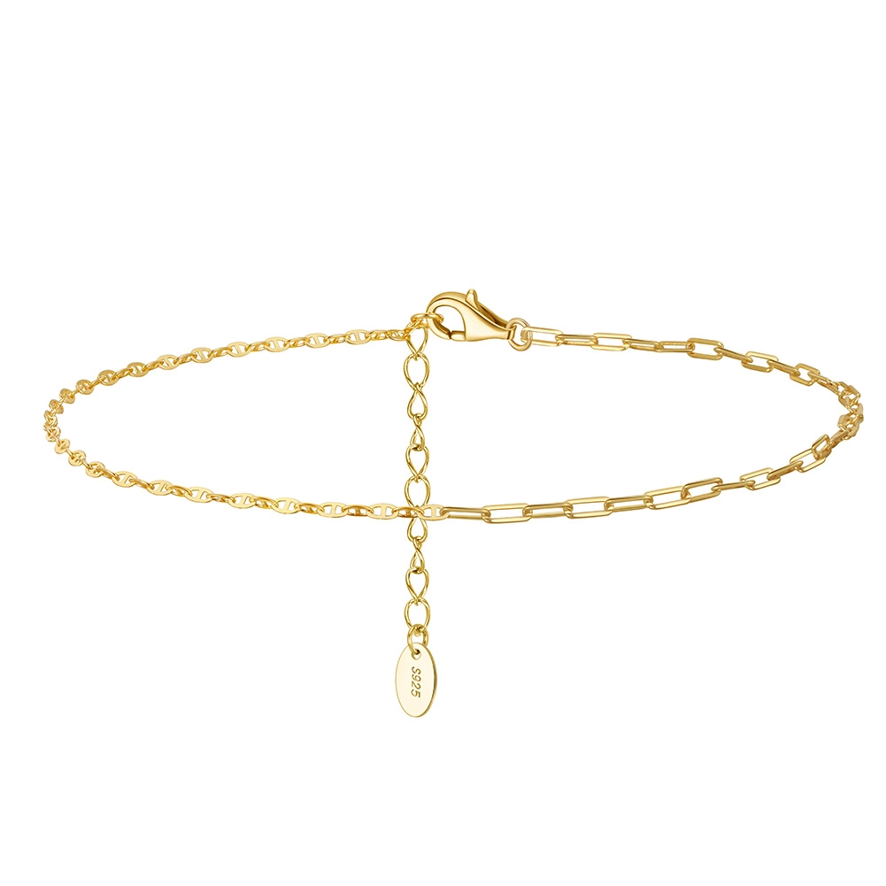 Produse Noi - Brățară de picior din argint Duo Auriu